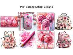 Pink Back To School Clipart - CraftNest - Digital Crafting and Art