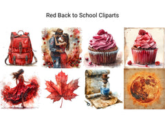 Red Back To School Clipart - CraftNest - Digital Crafting and Art