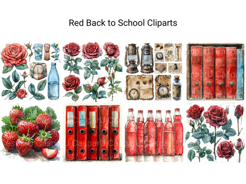 Red Back To School Clipart - CraftNest - Digital Crafting and Art