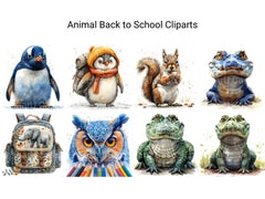 Animal Back To School Clipart - CraftNest - Digital Crafting and Art