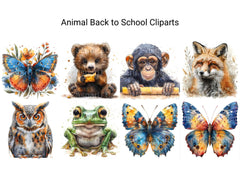 Animal Back To School Clipart - CraftNest - Digital Crafting and Art