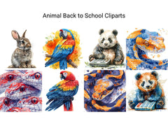 Animal Back To School Clipart - CraftNest - Digital Crafting and Art