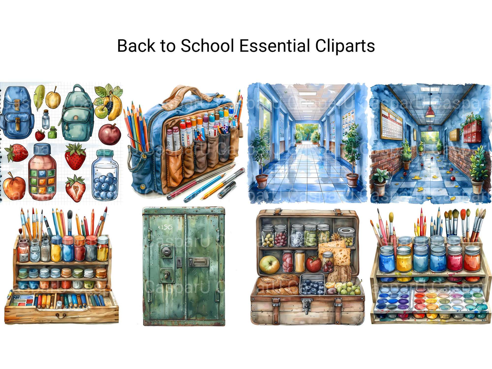 Back To School Essential Clipart - CraftNest - Digital Crafting and Art