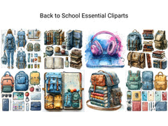 Back To School Essential Clipart - CraftNest - Digital Crafting and Art