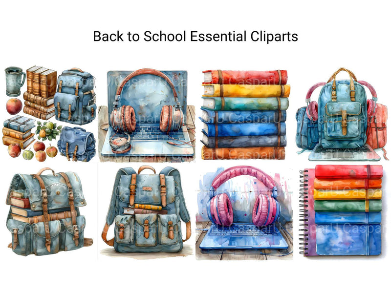 Back To School Essential Clipart - CraftNest - Digital Crafting and Art