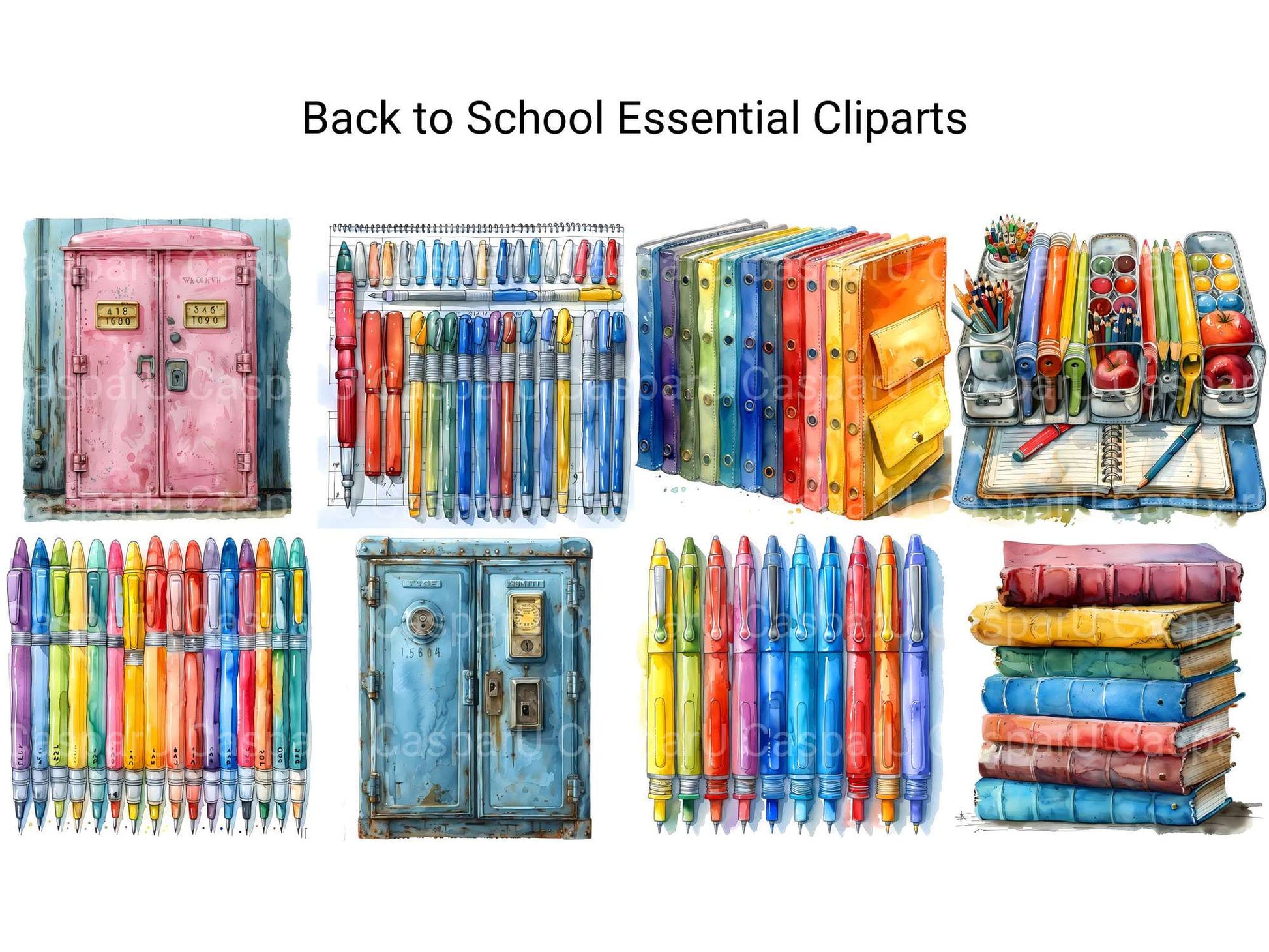 Back To School Essential Clipart - CraftNest - Digital Crafting and Art