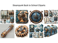 Steampunk Back To School Clipart - CraftNest - Digital Crafting and Art