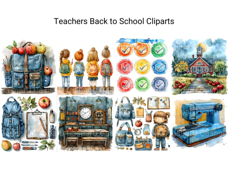 Teachers Back To School Clipart - CraftNest - Digital Crafting and Art