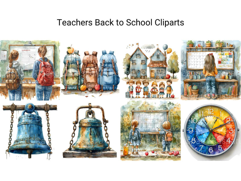 Teachers Back To School Clipart - CraftNest - Digital Crafting and Art