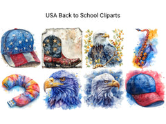 USA Back To School Clipart - CraftNest - Digital Crafting and Art