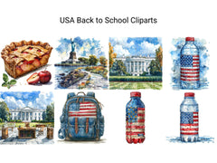 USA Back To School Clipart - CraftNest - Digital Crafting and Art