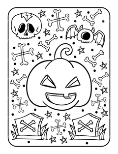Kids Halloween Coloring Book 9 - CraftNest - Digital Crafting and Art