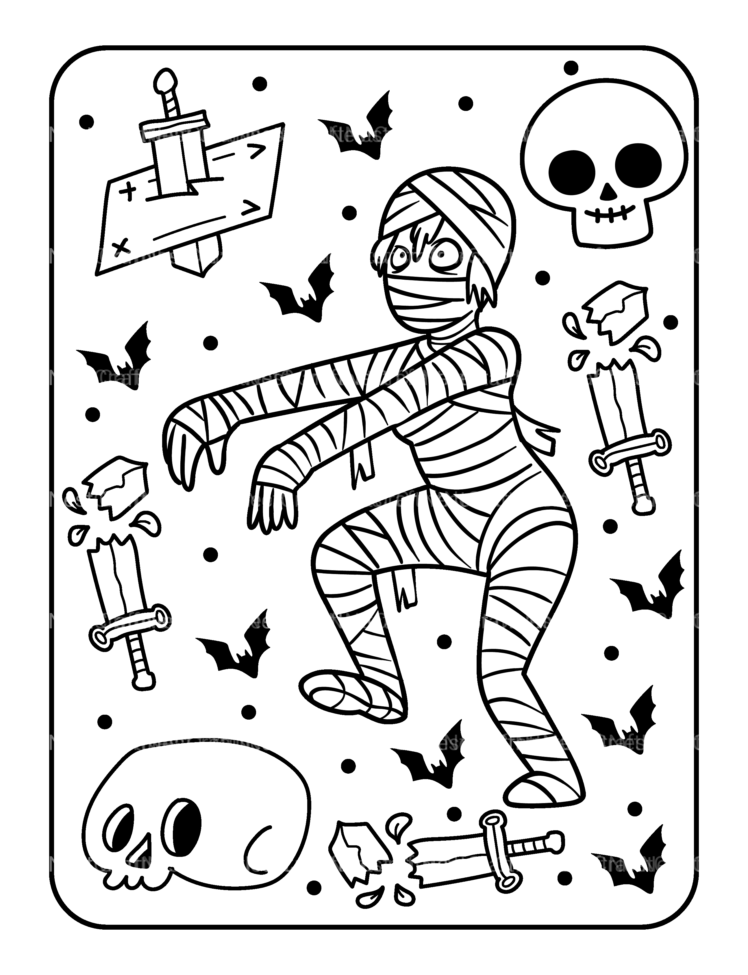 Kids Halloween Coloring Book 9 - CraftNest - Digital Crafting and Art