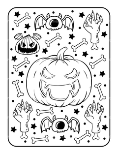 Kids Halloween Coloring Book 9 - CraftNest - Digital Crafting and Art