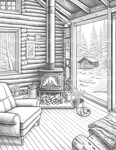 Cozy Cabins Coloring Book - CraftNest - Digital Crafting and Art