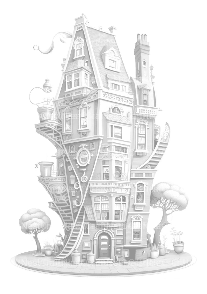 Brazilian Tiny House Coloring Book - CraftNest - Digital Crafting and Art