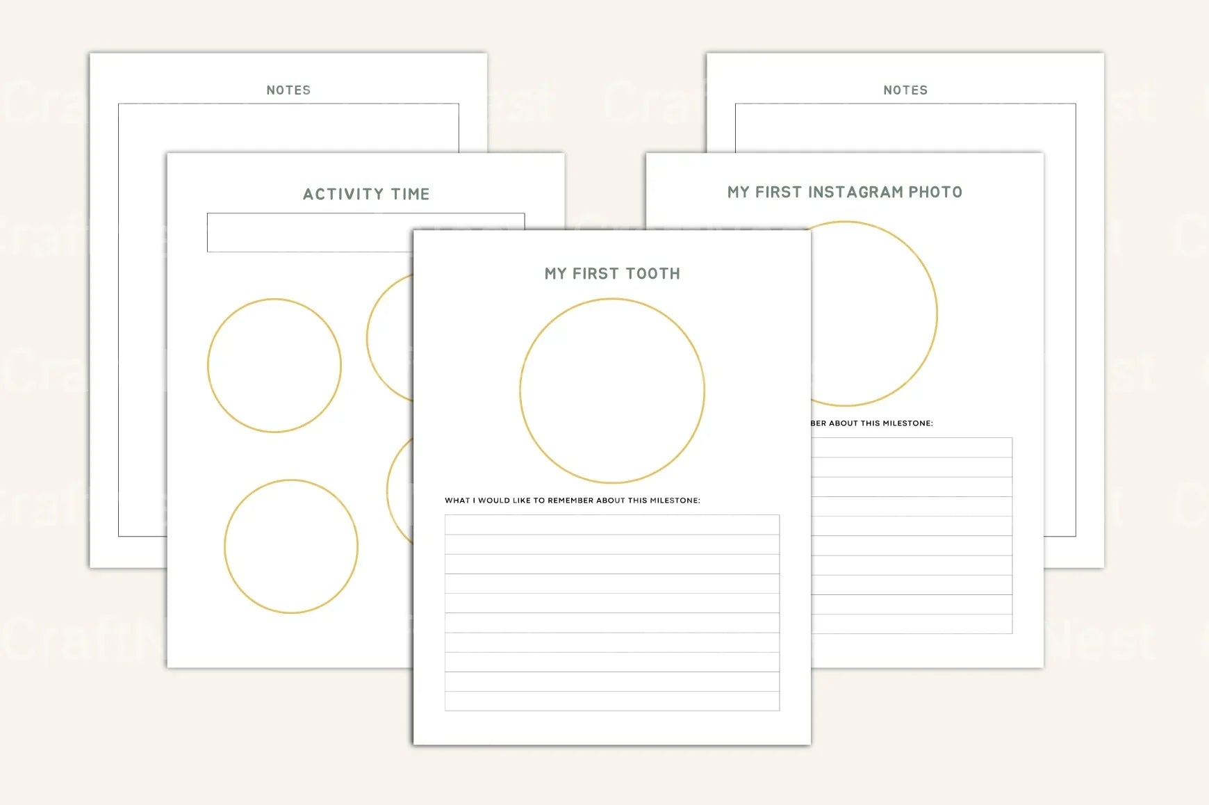 Baby Milestone Tracker - CraftNest - Digital Crafting and Art