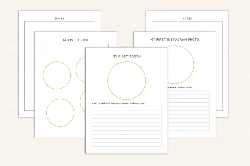 Baby Milestone Tracker - CraftNest - Digital Crafting and Art