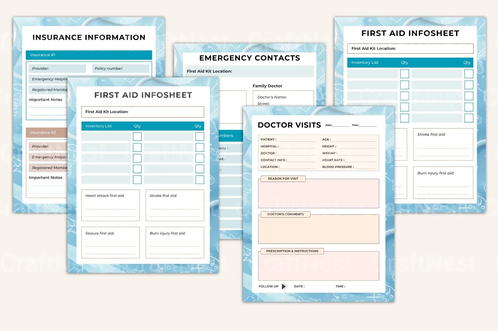 Medical Tracker Mega Tool - CraftNest - Digital Crafting and Art
