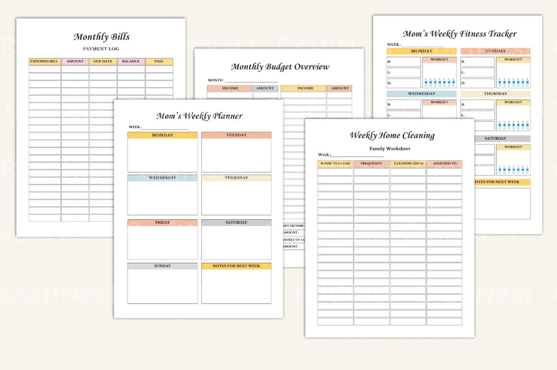 Busy Mom Organizer: Simplify Your Schedule - CraftNest - Digital Crafting and Art
