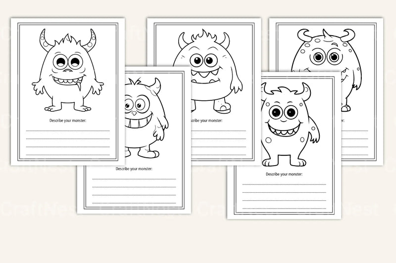 My Worry Monster Workbook: A Fun Guide for Kids - CraftNest - Digital Crafting and Art
