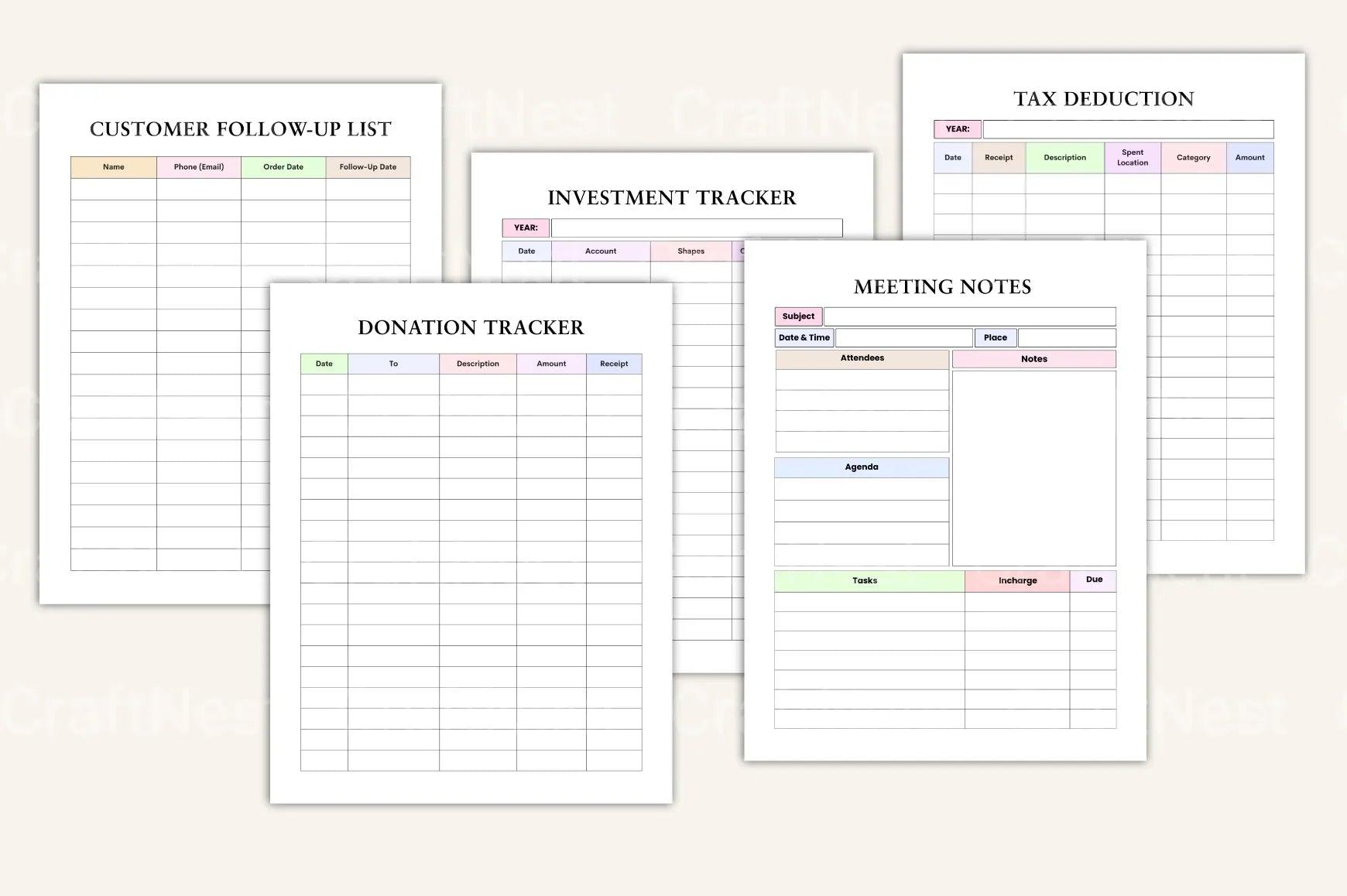 Craft Business Planner Guide - CraftNest - Digital Crafting and Art