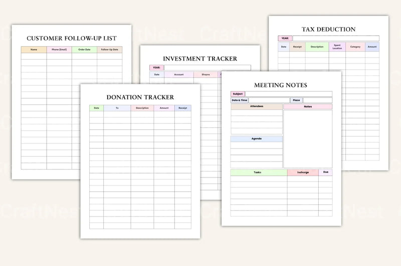 Craft Business Planner Guide - CraftNest - Digital Crafting and Art