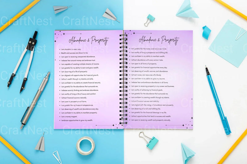 Affirmation Prompts Book for Positive Mindset - CraftNest - Digital Crafting and Art