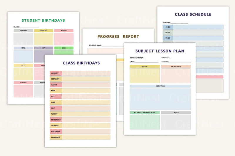 School Year Planner for Kids - CraftNest - Digital Crafting and Art
