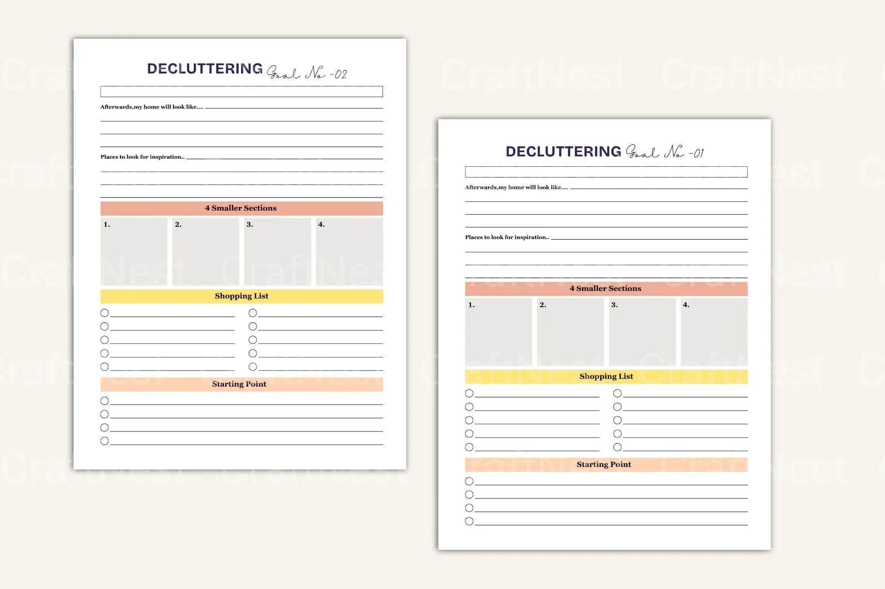 Decluttering Organizer Planner - CraftNest - Digital Crafting and Art