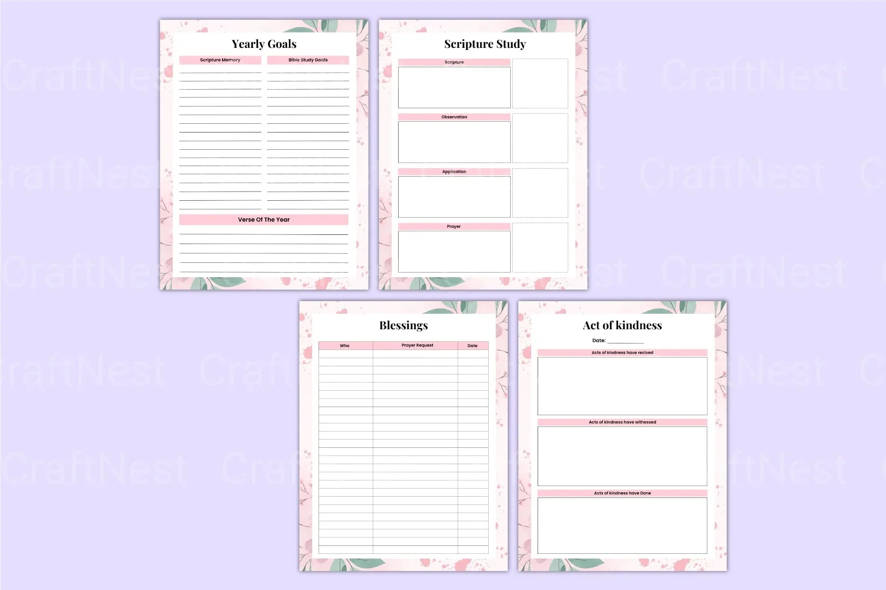 Bible Prayer Guide - CraftNest - Digital Crafting and Art