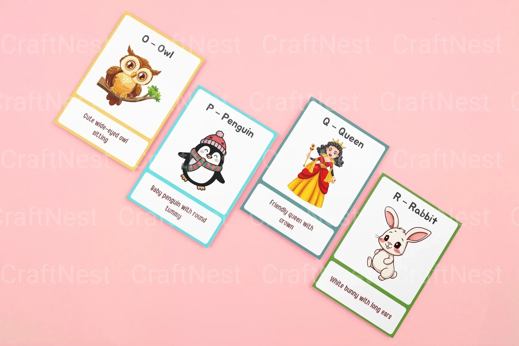 Alphabet Learning Flash Cards for Kids - CraftNest - Digital Crafting and Art