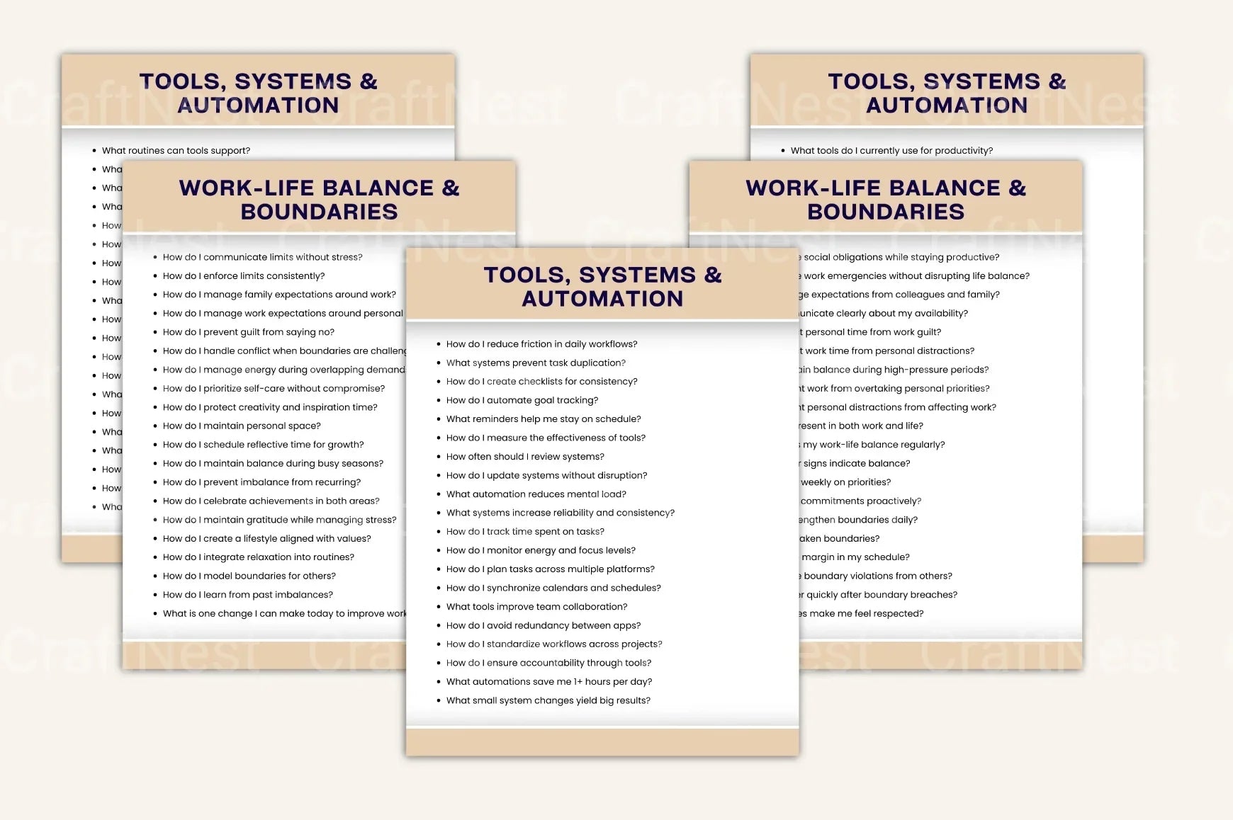 Effective Time Management Prompt Book - CraftNest - Digital Crafting and Art