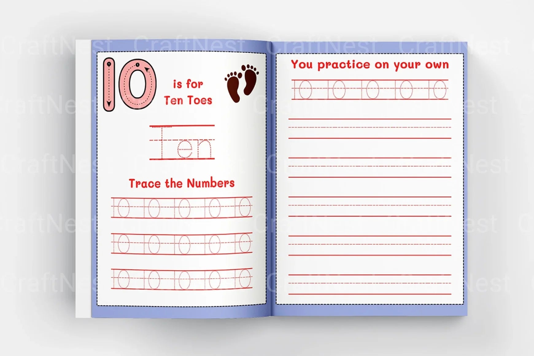 ABC Letter and Number Tracing Workbook - CraftNest - Digital Crafting and Art
