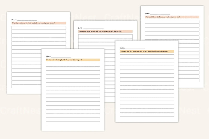 Reflective Self-Discovery Workbook - CraftNest - Digital Crafting and Art