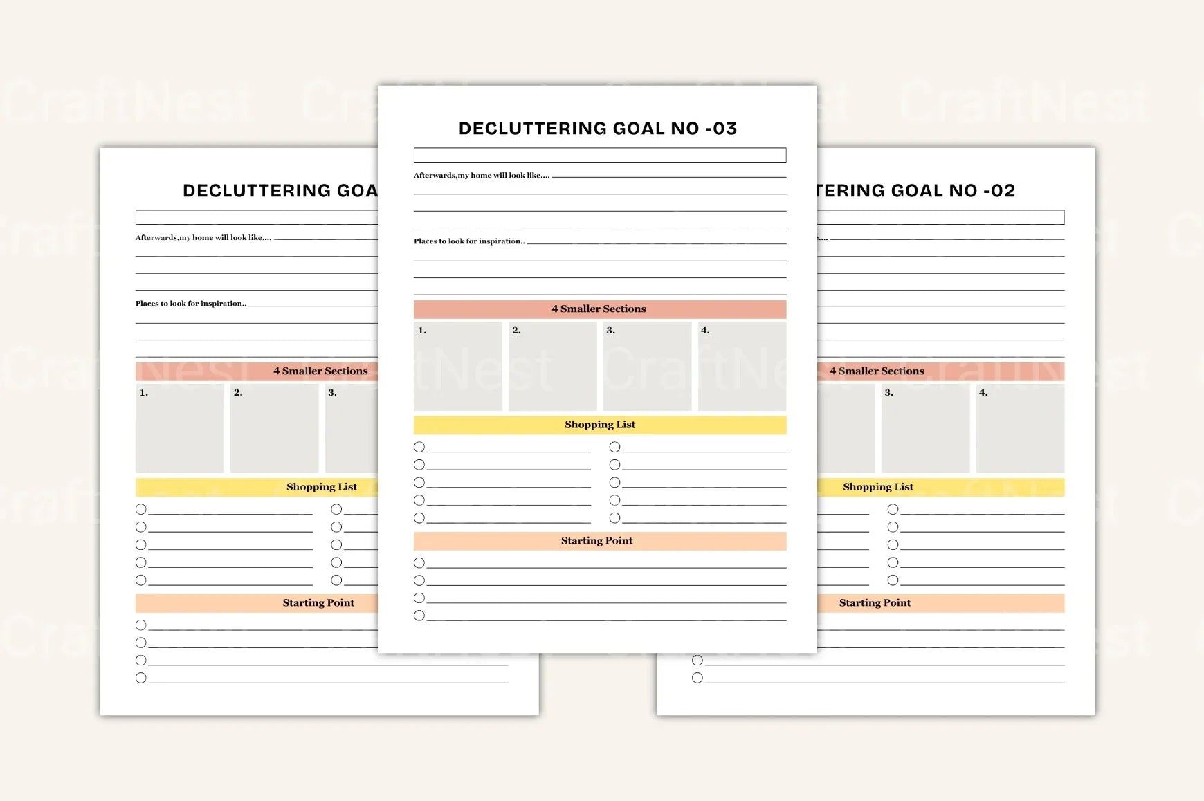Decluttering Organizer Planner - CraftNest - Digital Crafting and Art