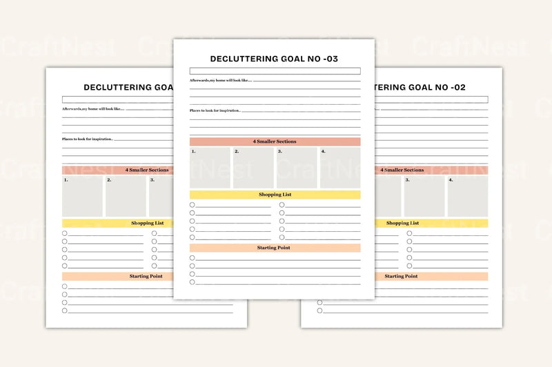 Decluttering Organizer Planner - CraftNest - Digital Crafting and Art
