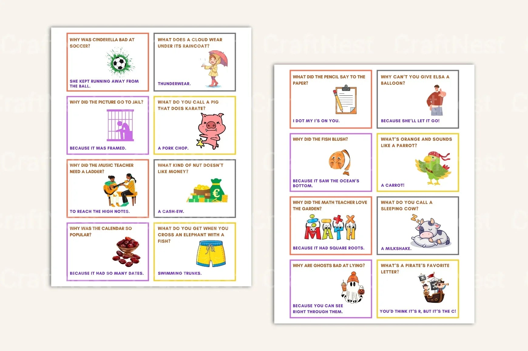 Lunchbox Jokes for Kids - CraftNest - Digital Crafting and Art