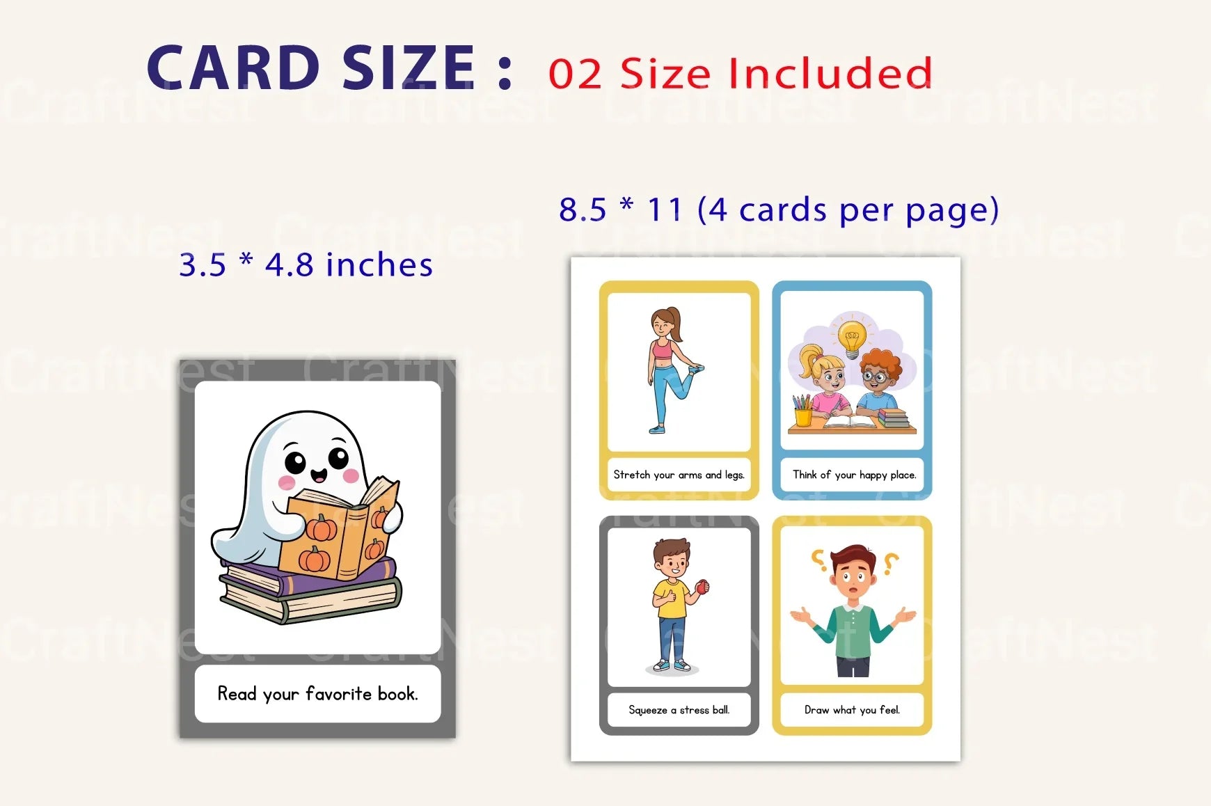 Coping Skills Cards for Kids - CraftNest - Digital Crafting and Art
