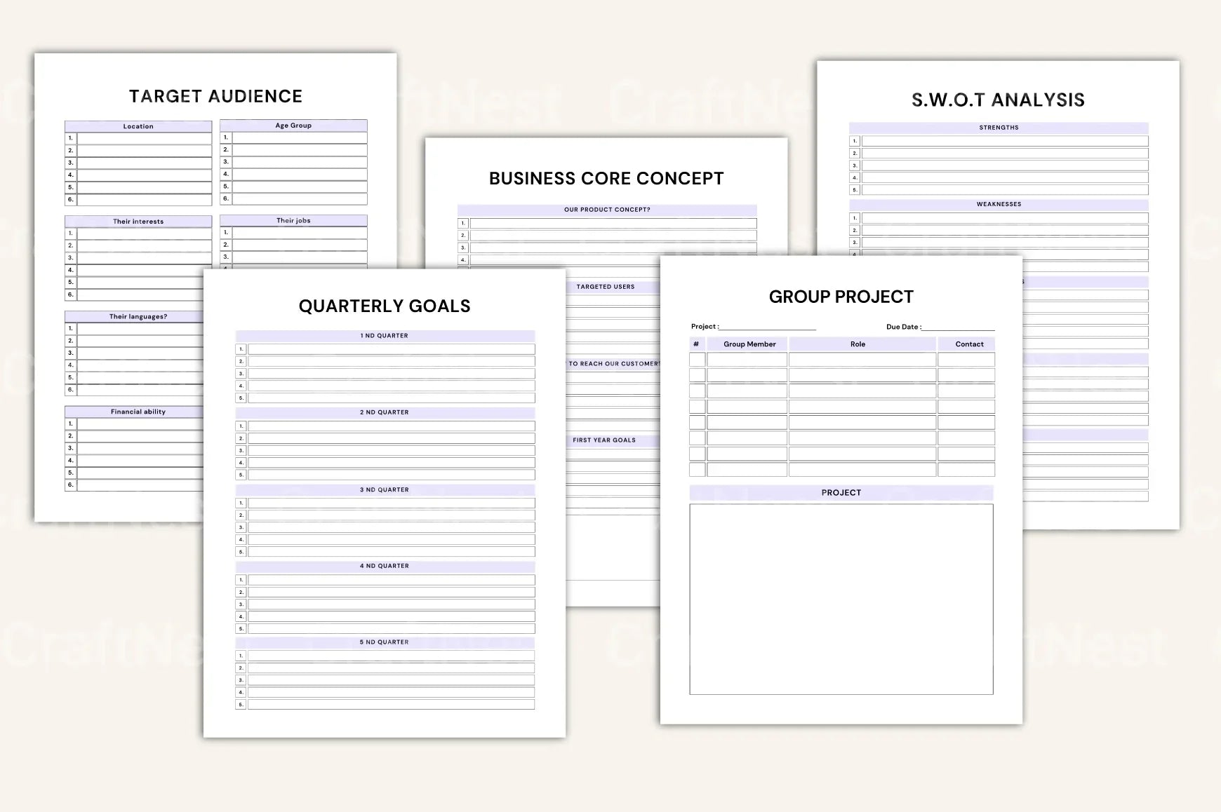 Entrepreneur Success Workbook - CraftNest - Digital Crafting and Art