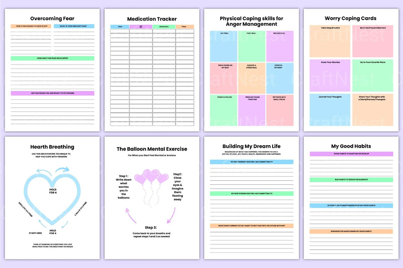 PTSD Trauma Recovery Workbook - CraftNest - Digital Crafting and Art
