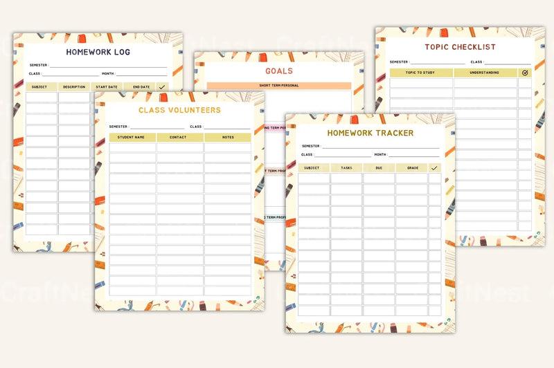 Student Organizer for Kids - CraftNest - Digital Crafting and Art