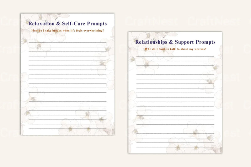 Anxiety Prompts for Stress Relief - CraftNest - Digital Crafting and Art
