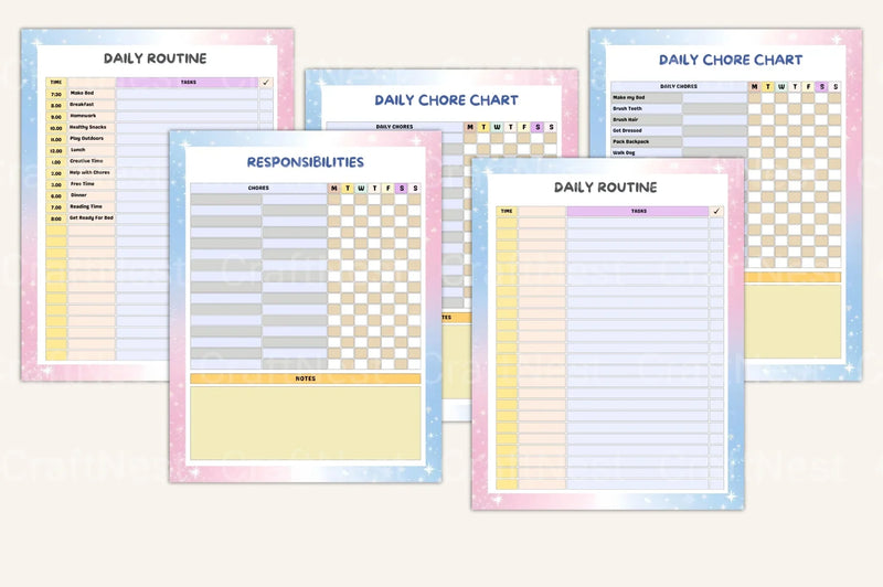 Kids Task Reward Charts for Motivation - CraftNest - Digital Crafting and Art