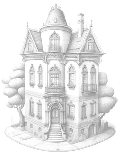 German Tiny House Coloring Book - CraftNest - Digital Crafting and Art