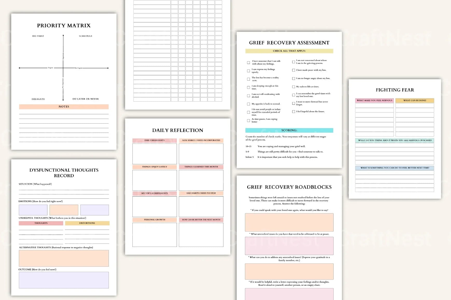 Therapy Worksheet Mega Pack - CraftNest - Digital Crafting and Art