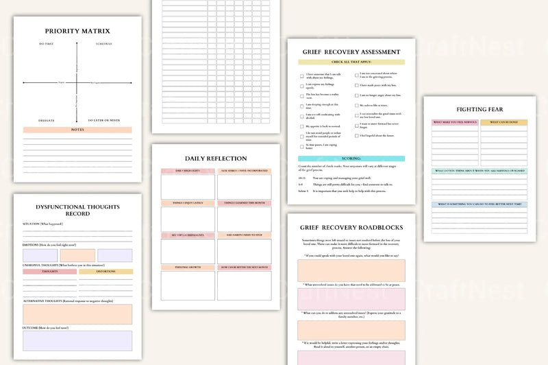 Therapy Worksheet Mega Pack - CraftNest - Digital Crafting and Art