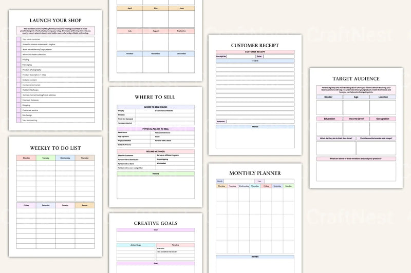 Craft Business Planner Guide - CraftNest - Digital Crafting and Art