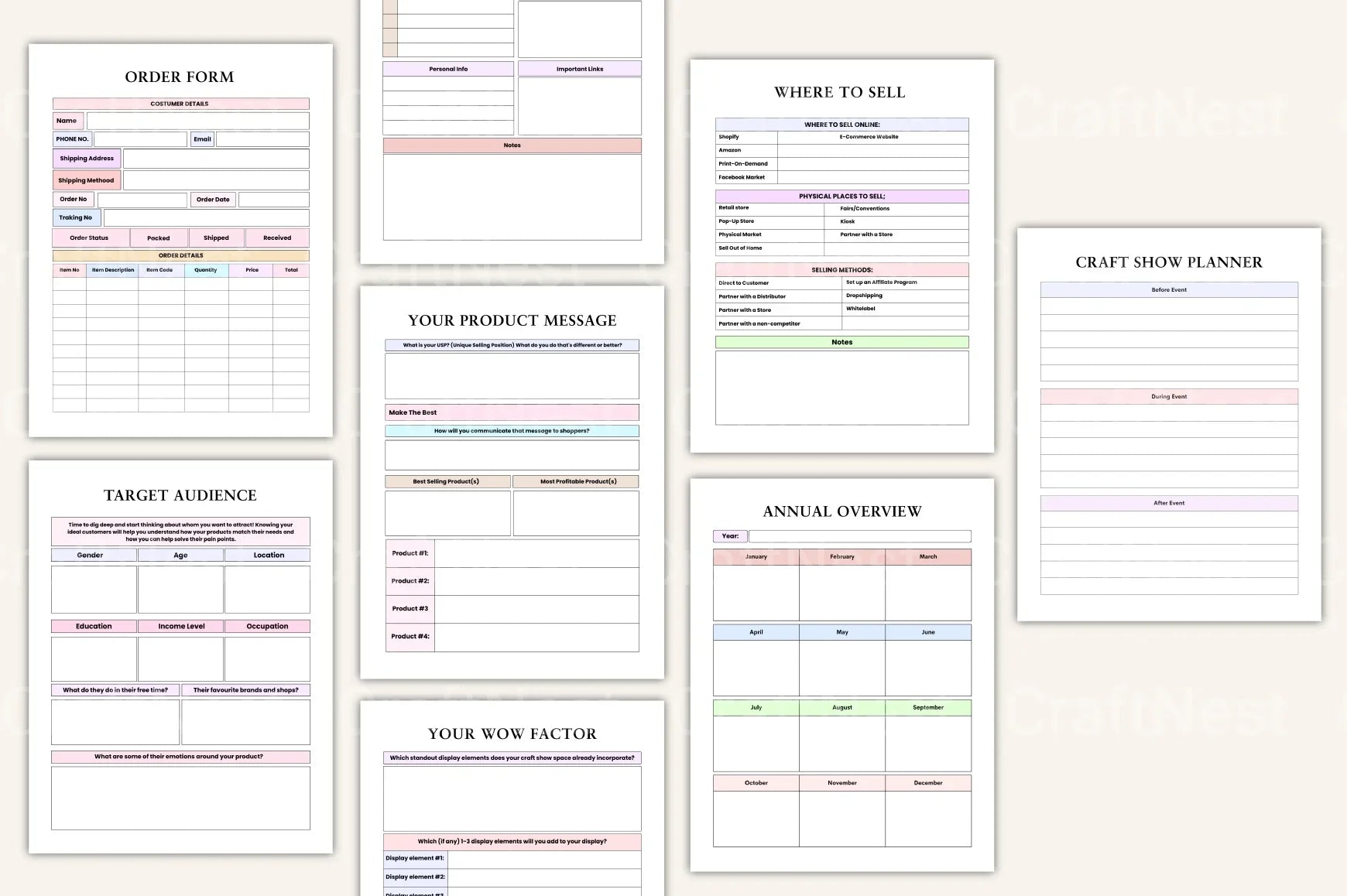 Craft Business Planner Guide - CraftNest - Digital Crafting and Art