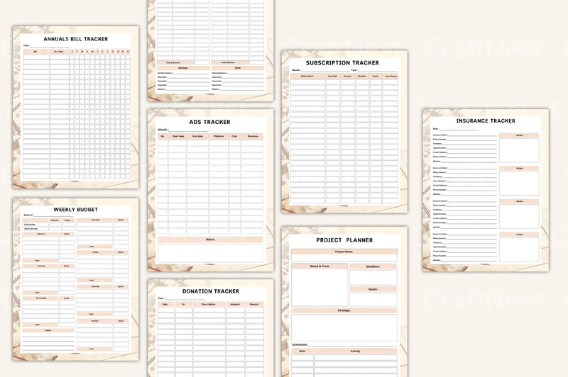 Entrepreneur Side Hustle Organizer - CraftNest - Digital Crafting and Art